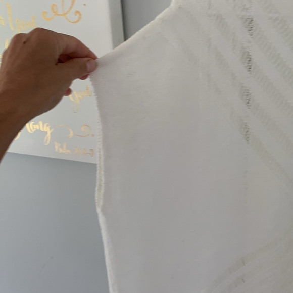 Colour 5 Power sweater jumper beige L‎ see through lightweight knit v neck linen - Picture 7 of 11